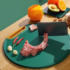 Thớt nhựa xanh tròn kháng khuẩn 32cm