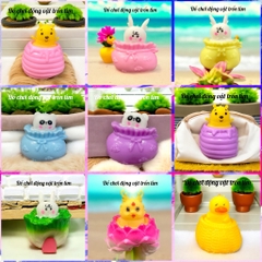{China} Squishy Đồ chơii động vật trốn tìm nhiều màu