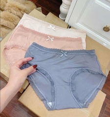 B7.5.Sét 3 quần chip nơ ren Freesize <65kg