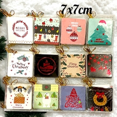 Sét 3 thiệp Noel trang trí 7x7cm