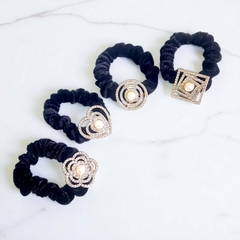 14.4 Dây Cột Tóc Nhung Đính Đá Nhiều Mẫu (1 cái)