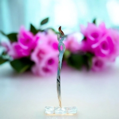 14.21 Trâm cài tóc nhựa họa tiết vân sa.ng trọng 18cm