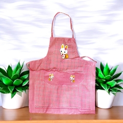 Tạp dề nhà bếp kẻ hoạ tiết hoạt hình 70x60cm