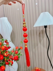 Dây Treo 3 Quả Lồng Đèn Tua Rua , Treo Tết Con Rắn 40cm