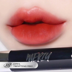 Son kem lì, mịn, bền màu Merzy Cyber Mellow Tint #CM4 Tempting Red