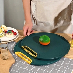 Thớt nhựa xanh tròn kháng khuẩn 32cm