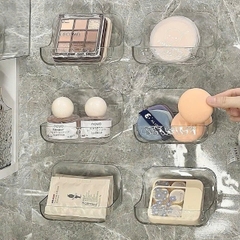 Kệ, khay đựng xà phòng dán tường trong suốt