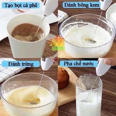 Máy đánh trứng tạo bọt mini Whisk màu đen