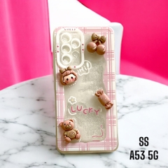 Ốp Lưng Điện Thoại LUCKY Viềm Caro Hồng, Hình Cô Gái Siêu Dễ Thương