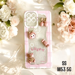Ốp Lưng Điện Thoại LUCKY Viềm Caro Hồng, Hình Cô Gái Siêu Dễ Thương