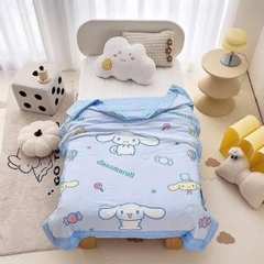 Chăn/Mềm Vải Lụa Hạt Đậu 3D Hoạt Hình 1m1x1m5