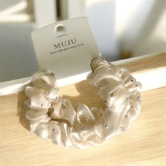 14.3 Set 2 Dây Cột Tóc Vải Voan, Xếp Ly Đính Hạt Lấp Lánh