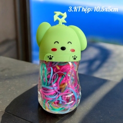 Hộp dây cột tóc nhiều màu dễ thương