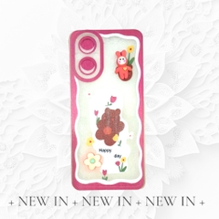 Ốp Lưng Điện Thoại HAAPY DAY Gấu, Thỏ Lạc Giữa Rừng Hoa Siêu Hot