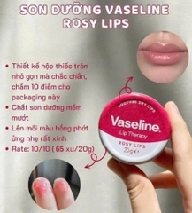 16.3 Son dưỡng trị thâm môi Vaseline Lip Therapy 20g - Mỹ