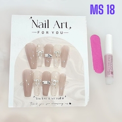 Bộ 10 m.óng ta.y gi.ả nhọn mẫu mới kèm keo dán