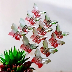 Kẹp bướm nhựa trong pha màu