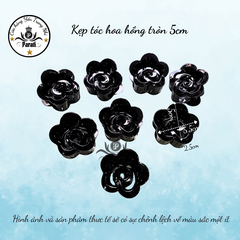 T5.Kẹp tóc hoa hồng tròn 5cm