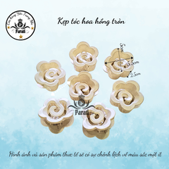 T5.Kẹp tóc hoa hồng tròn 5cm