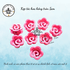 T5.Kẹp tóc hoa hồng tròn 5cm
