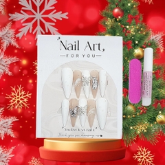 Bộ 10 m.óng ta.y gi.ả nhọn mẫu mới kèm keo dán