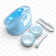 17.4 Hộp đựng lens trong suốt kèm dụng cụ họa tiết hoạt hình