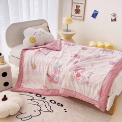 Chăn/Mềm Vải Lụa Hạt Đậu 3D Hoạt Hình 1m1x1m5