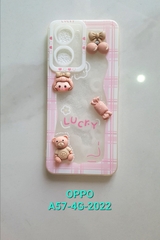 Ốp Lưng Điện Thoại LUCKY Viềm Caro Hồng, Hình Cô Gái Siêu Dễ Thương