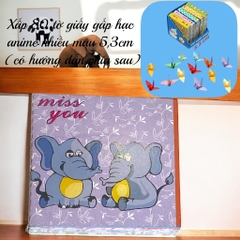 Xấp 80 tờ giấy gấp hạc anime nhiều màu 5,3cm
