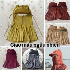 Nón Trùm Đầu Chống Nắng Hoa Hở Sau
