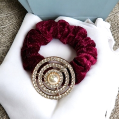 14.4 Dây Cột Tóc Nhung Đính Đá Nhiều Mẫu (1 cái)