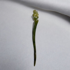 14.21 Trâm cài tóc nhựa họa tiết vân sa.ng trọng 18cm