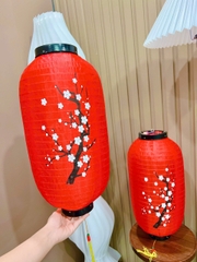 Lồng đèn vải đỏ hoa anh đào