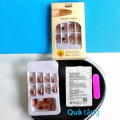 Set 24 móng đính đá kiểu keo