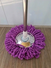Cây lau nhà mâm inox màu tím