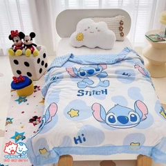 Chăn/Mềm Vải Lụa Hạt Đậu 3D Hoạt Hình 1m1x1m5