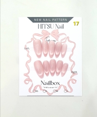 H03. Set 10 móng tay giả mắt mèo kèm keo và giũa móng