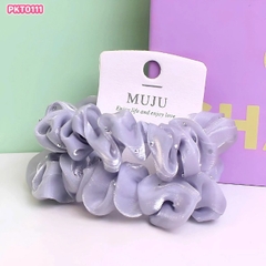 14.3 Set 2 Dây Cột Tóc Vải Voan, Xếp Ly Đính Hạt Lấp Lánh