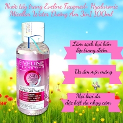 Nước tẩy trang Eveline Facemed+ Hyaluronic Micellar Water 100ml