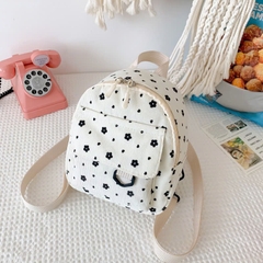 Balo vải nhung họa tiết hoa nhí 19*22*8cm