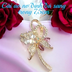 Cài áo đính nơ - hoa đính đá