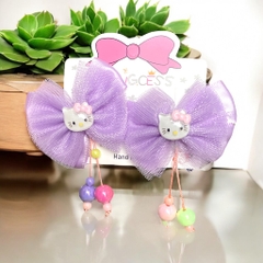 13.3 Set 2 kẹp mỏ vịt nơ (kẹp 4,5cm, nơ 6->7cm)