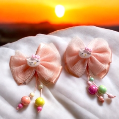 13.3 Set 2 kẹp mỏ vịt nơ (kẹp 4,5cm, nơ 6->7cm)