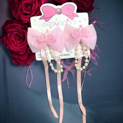 13.3 Set 2 kẹp mỏ vịt nơ (kẹp 4,5cm, nơ 6->7cm)