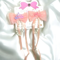 13.3 Set 2 kẹp mỏ vịt nơ (kẹp 4,5cm, nơ 6->7cm)