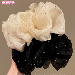 Kẹp tóc phồng đính đá lấp lánh