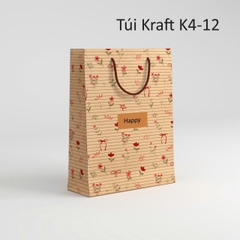 Túi giấy đựng quà Kraft K4-12 (19x27x9cm)