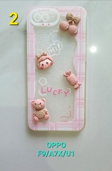 Ốp Lưng Điện Thoại LUCKY Viềm Caro Hồng, Hình Cô Gái Siêu Dễ Thương