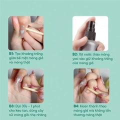 Xịt tháo móng giả Yosi 100ml Tháo nhanh an toàn cho móng up bằng base gel và keo