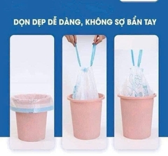 TDEP. Cuộn 100 túi rác quai sách Minaier 45x50cm